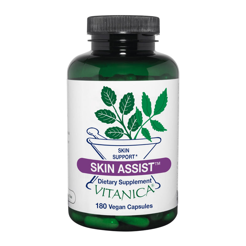 Vitanica Skin Assist, Skin Support, Vegan, 180 Capsules Pro Logo - 180 Vegan Caps
