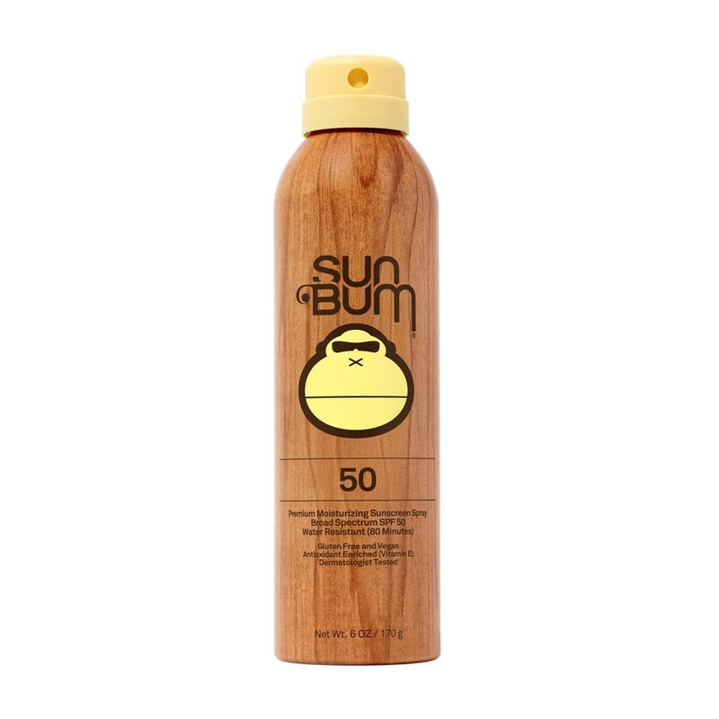 Sun Bum Original SPF 50 Sunscreen Spray |Vegan and Hawaii 104 Reef Act Compliant (Octinoxate & Oxybenzone Free) Broad Spectrum Moisturizing UVA/UVB Sunscreen with Vitamin E | 6 oz 6 Ounce (Pack of 1) - BeesActive Australia