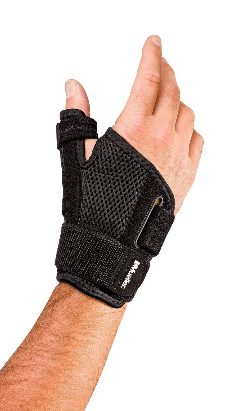 Mueller Sports Medicine Adjust-to-Fit Thumb Stabilizer, For Men and Women, Black, One Size Fits Most 1 Count (Pack of 1) - BeesActive Australia