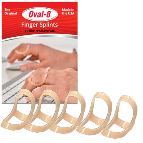 3-Point Products Oval-8 Finger Splint, Size 2, Pack of 5, Beige