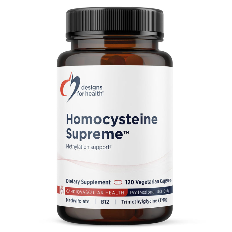 Designs for Health Homocysteine Supreme - Methylated Multivitamin of B Vitamins with Riboflavin, B6, B12, Folate, L-Serine & TMG for Brain Support & Healthy Inflammatory Response (120 Caps) 120 Count (Pack of 1)