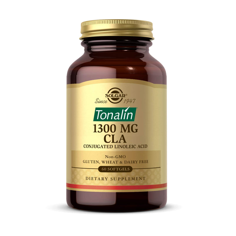 Solgar Tonalin CLA 1300 mg, 60 Softgels - Essential Omega-6 Fatty Acid - Derived from Non-GMO Safflower Seed Oil - Gluten Free, Dairy Free - 60 Servings 60 Count (Pack of 1) Frustration-free Packaging - BeesActive Australia