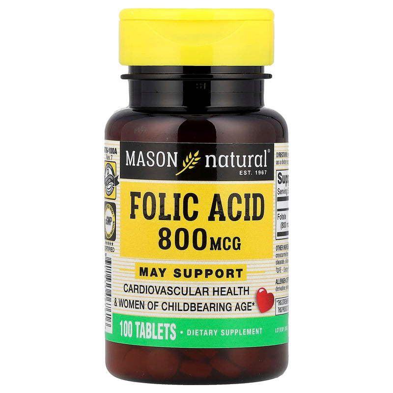 MASON NATURAL FOLIC Acid TB 0.8MG 100