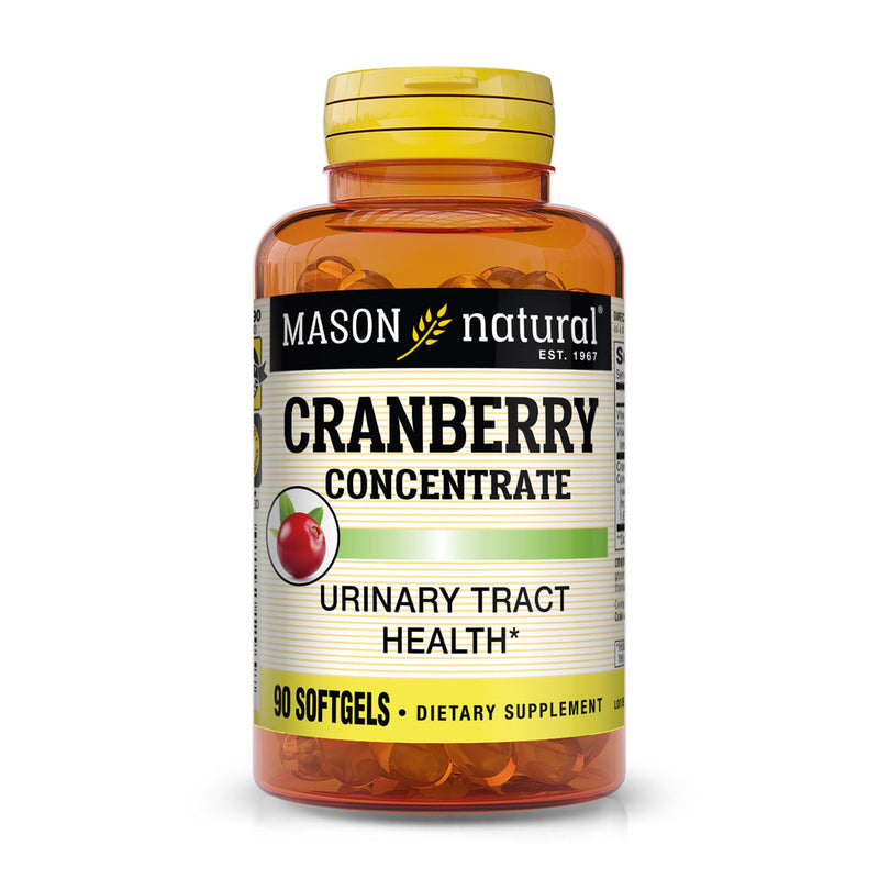 MASON NATURAL Cranberry 12:1 Concentrate with Vitamin C & E, Supports Immune & Urinary Health, 90 Capsules