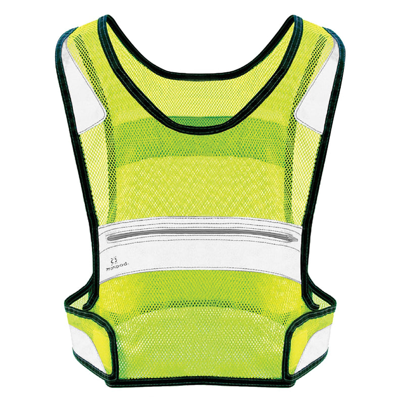 Amphipod Full-Visibility Reflective Vest, Outdoor Safety Running Gear for Road Running, Jogging & Walking Small-Medium Hi-viz Green