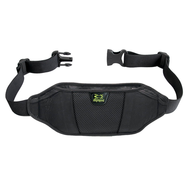 Amphipod AirFlow Endurance Waistpack, Bounce Free Runners Storage Fanny Pack Waist Bag for Running, Jogging, Men & Women One Size Black