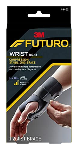 FUTURO Compression Stabilizing Wrist Brace, Breathable, Large/X-Large Large/X-Large (Pack of 1)
