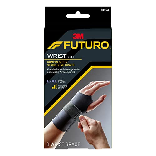 FUTURO Compression Stabilizing Wrist Brace, Left Hand, L/XL Large/X-Large