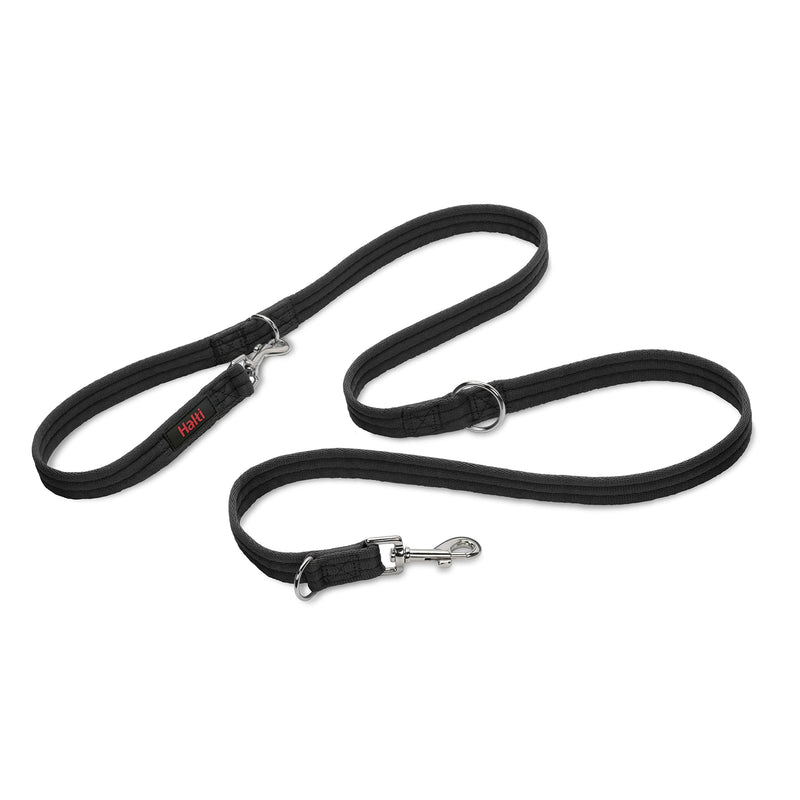HALTI Training Leash - Multifunctional Double-Ended Dog Leash, Ideal for Anti-Pulling Dog Training. Easy to Use, Lightweight & Durable. Suitable for Medium to Large Dogs & Puppies (Size Large, Black) - BeesActive Australia