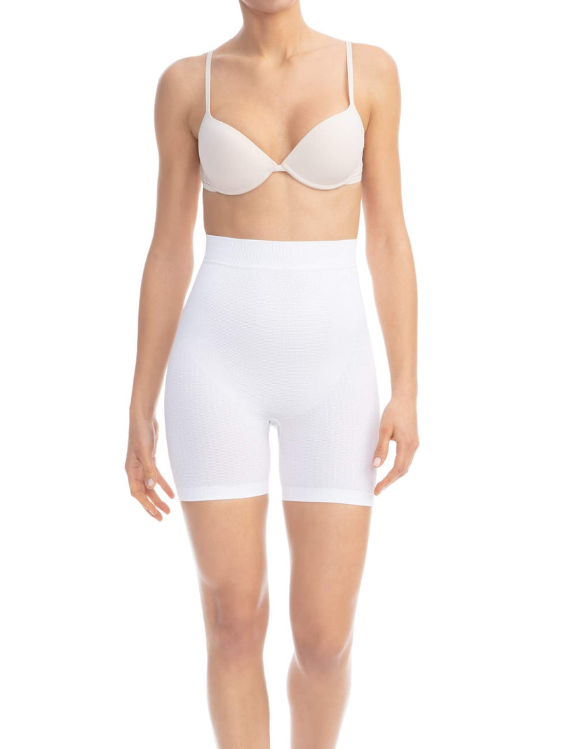 Farmacell 302 Women's Push-up Anti-Cellulite Control mid-Thigh Shorts, 100% Made in Italy Large-X-Large White - BeesActive Australia