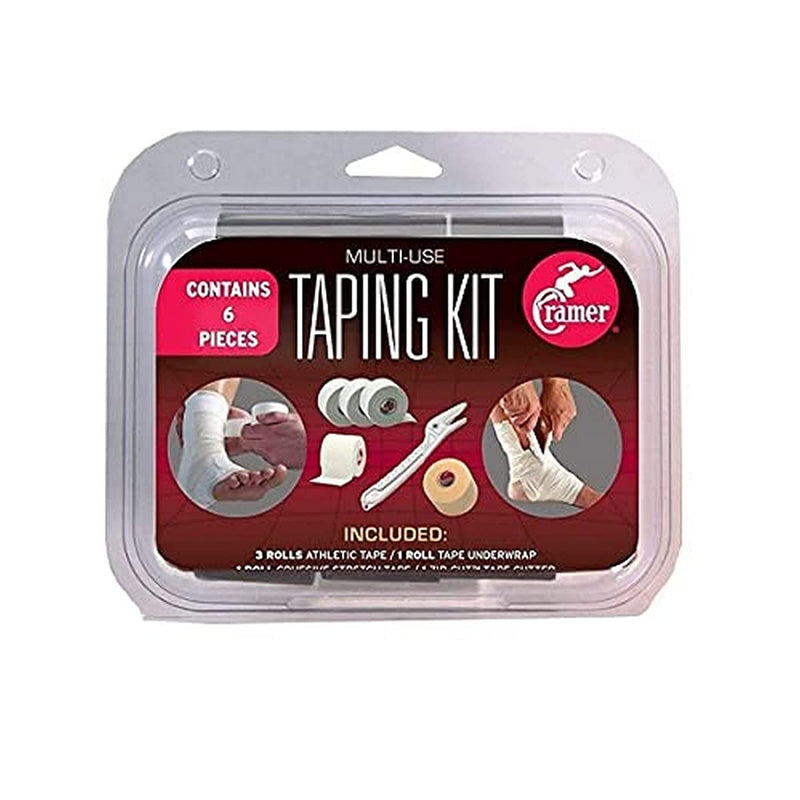 Cramer Taping Kit, Athletic Tape Kit & Supplies for Coaches & Athletic Trainers, 3 Rolls Cramer 950 Tape, 1 Roll Tape Underwrap, 1 Roll Cohesive Self-Stick Tape, 1 Tape Cutter for Removal - BeesActive Australia