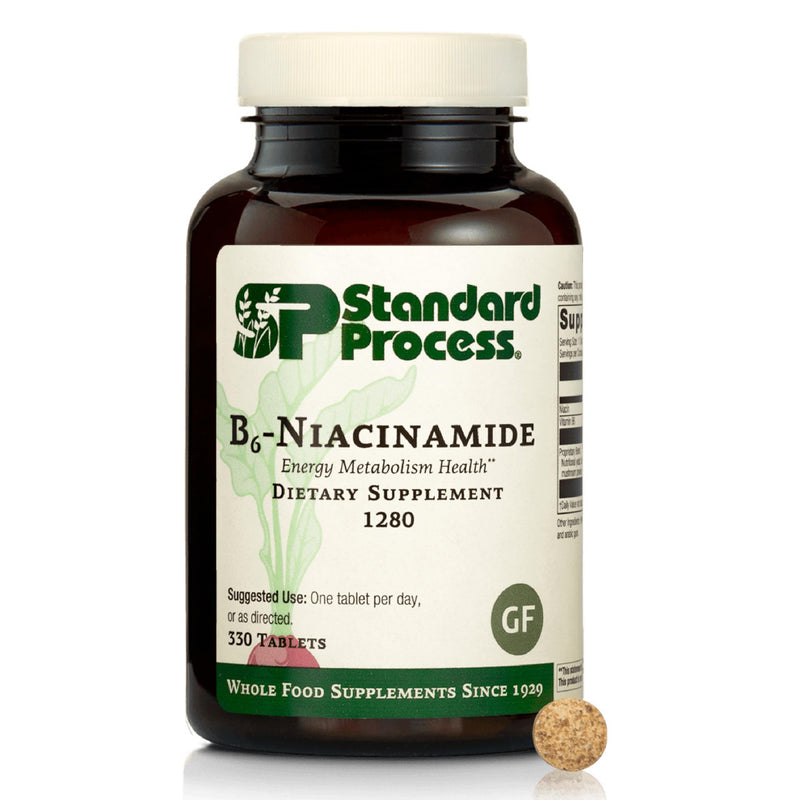 Standard Process B6-Niacinamide,Vitamins B Energy Metabolism, 330 Tablets | Energy Metabolism Health Support Supplement, Cardiovascular Support, Gluten-Free, Non-Dairy and Non-Soy 1 Count (Pack of 330)
