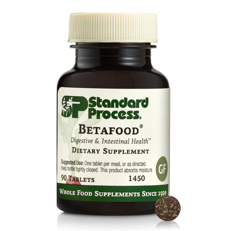 Standard Process Betafood - Supports Digestion & Intestinal Function with Beets - Aids a Healthy Heart & Liver Health - Gluten-Free, Non-Dairy & Non-Soy - 90 Tablets (90 Servings) 90 Count (Pack of 1)