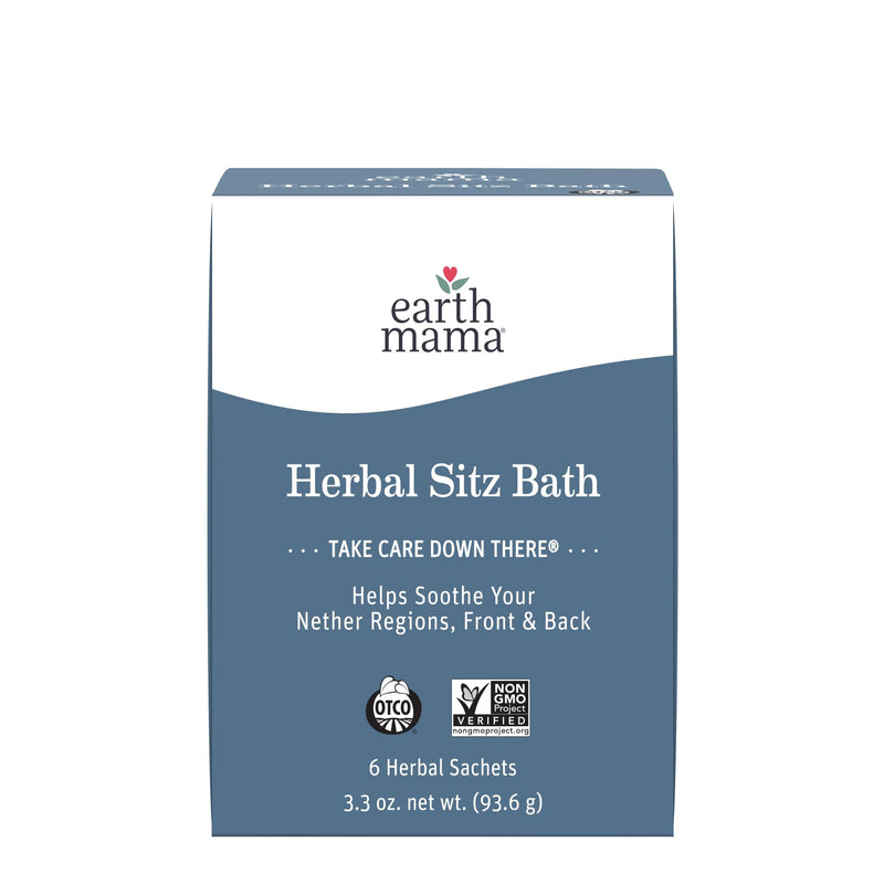 Earth Mama Herbal Sitz Bath | Pregnancy & Postpartum Essentials, Soothing Sitz Bath for Hemorrhoids with Witch Hazel, & Calendula, 6-Count 6 Count (Pack of 1) - BeesActive Australia