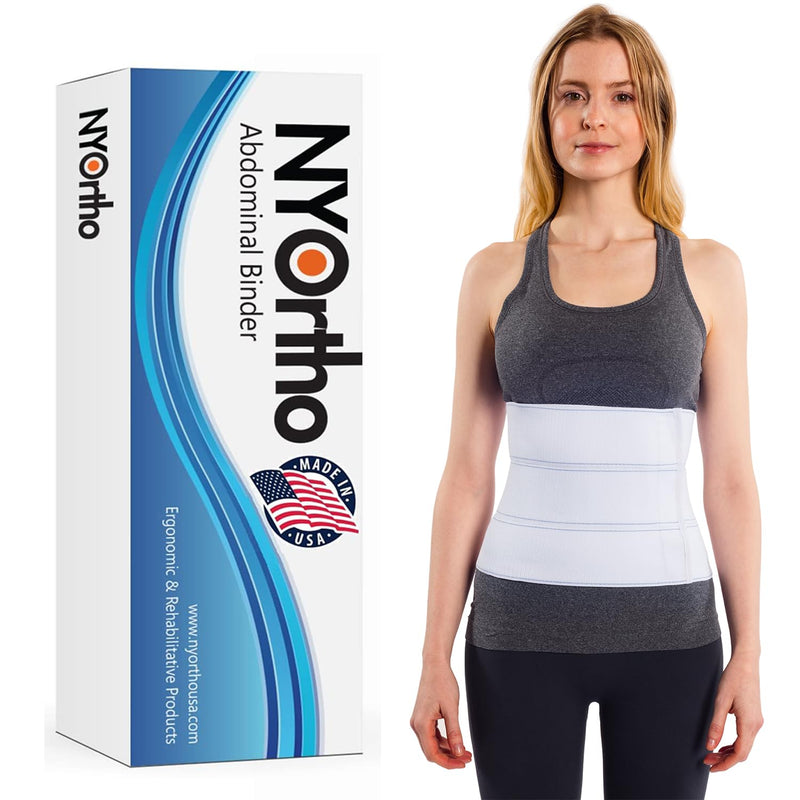 NYOrtho Abdominal Binder Lower Waist Support Belt - Compression Wrap for Men and Women MADE IN USA (45" - 60") 3 Panel - 9" 3 Panel - 9" High 45-60 Inch (Pack of 1)