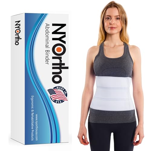 NYOrtho Abdominal Binder Lower Waist Support Belt - Compression Wrap for Men and Women MADE IN USA 3 Panel - 9" High 30-45 Inch (Pack of 1)