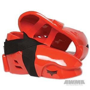 Proforce Thunder Double Layered Kicks Karate Sparring Shoes - Red - Ch. Medium - 3/4