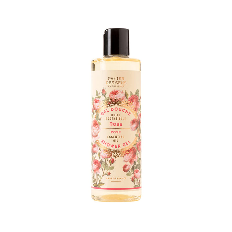 Panier des Sens Rose Shower Gel, Natural Body wash - Made in France 95% natural - 8.45 Floz/250ml Rejuvenating Rose 8.45 Fl Oz (Pack of 1) - BeesActive Australia