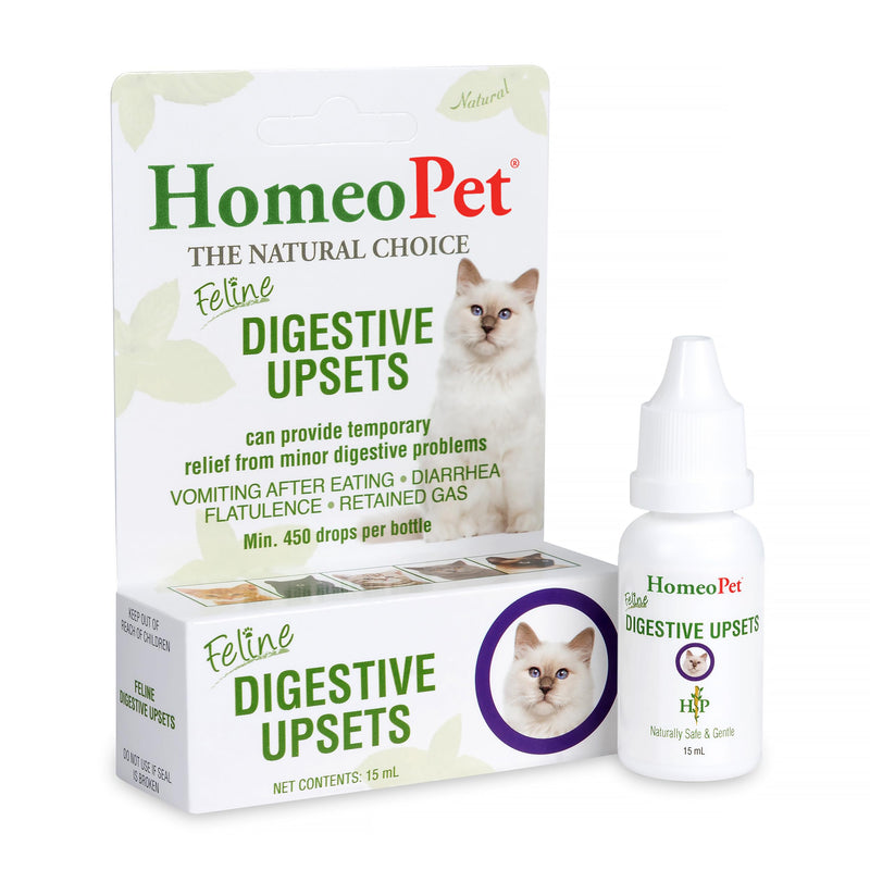 HomeoPet Feline Digestive Upsets, Natural Cat Digestive Support, Digestive Supplement for Cats, 15 Milliliters - BeesActive Australia