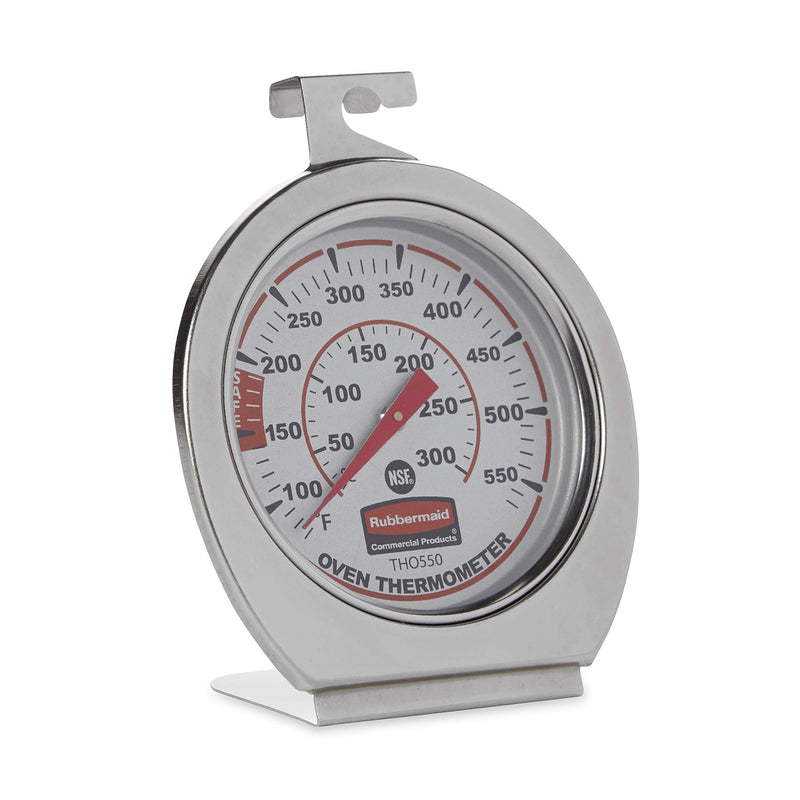 Rubbermaid Commercial Products Stainless Steel Monitoring Thermometer, Safe for Inside Oven/Grill/Smoker, 60-580°F Range, Easy to Read Food Thermometer For Food Resturant/Home Cooking Oven/Grill/Smoker Thermometer - BeesActive Australia