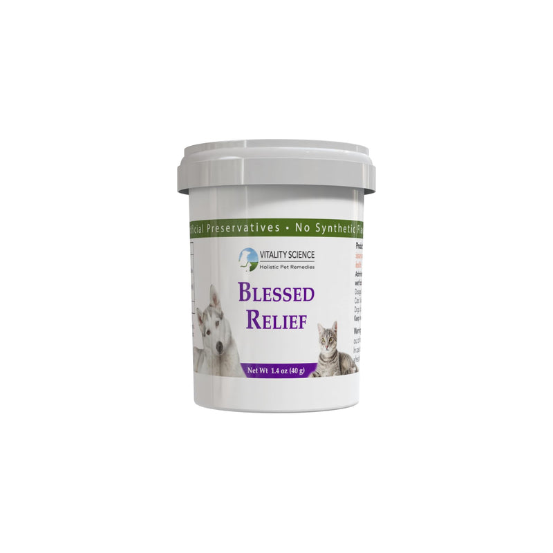Vitality Science Blessed Relief for Dogs | Seasonal Allergy Support | Soothes Skin Problems | Promotes Normal Respiratory Function | Reduces Inflammation | Boosts Immune Health | 100% Safe and Natural 40 g