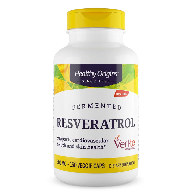 Healthy Origins Resveratrol 300 mg, Fermented, 150 Veggie Caps 150 Count (Pack of 1)