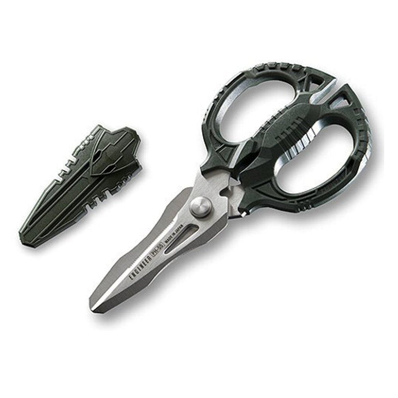 ENGINEER PH-55 Multi-Function, 160mm Compact Scissors, Electrician Scissors, with 4-in-1 Combi Blade - cuts Carpet, Leather, Solid Copper Wire, Insulated cable, CDs, Thick Rope & More. Made in Japan Single - BeesActive Australia