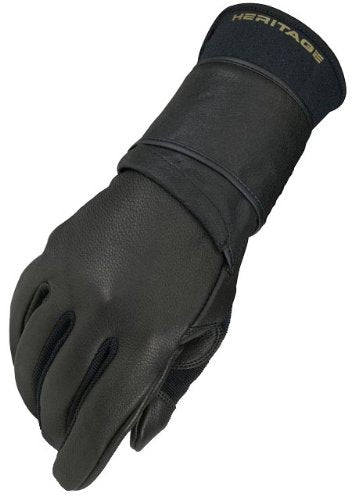 Heritage Pro 8.0 Bull Riding Glove (Black) 9 Right - BeesActive Australia