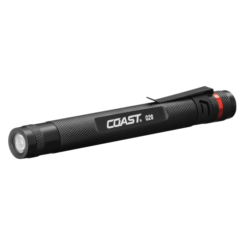 Coast HL45 400 Lumen Dual Color (White/Red) LED Headlamp, Battery and Hardhat Clips Included 1 Count (Pack of 1)