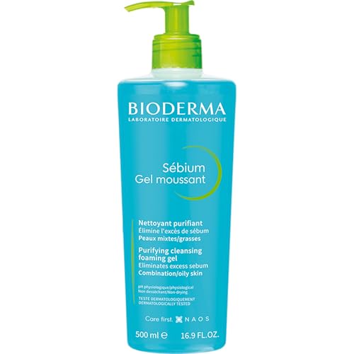 Bioderma - Face Cleanser - Sébium - Makeup Removing Cleanser - Skin Purifying - Face Wash for Combination to Oily Skin 16.7 Fl Oz (Pack of 1)
