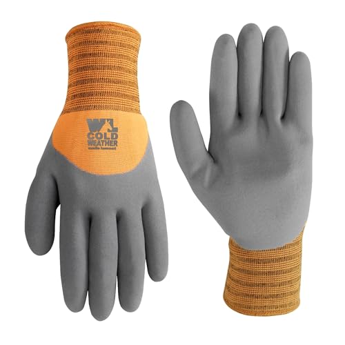 Wells Lamont Men's Winter Latex Coated Thermal Grip Work Gloves, Large Large (Pack of 1)