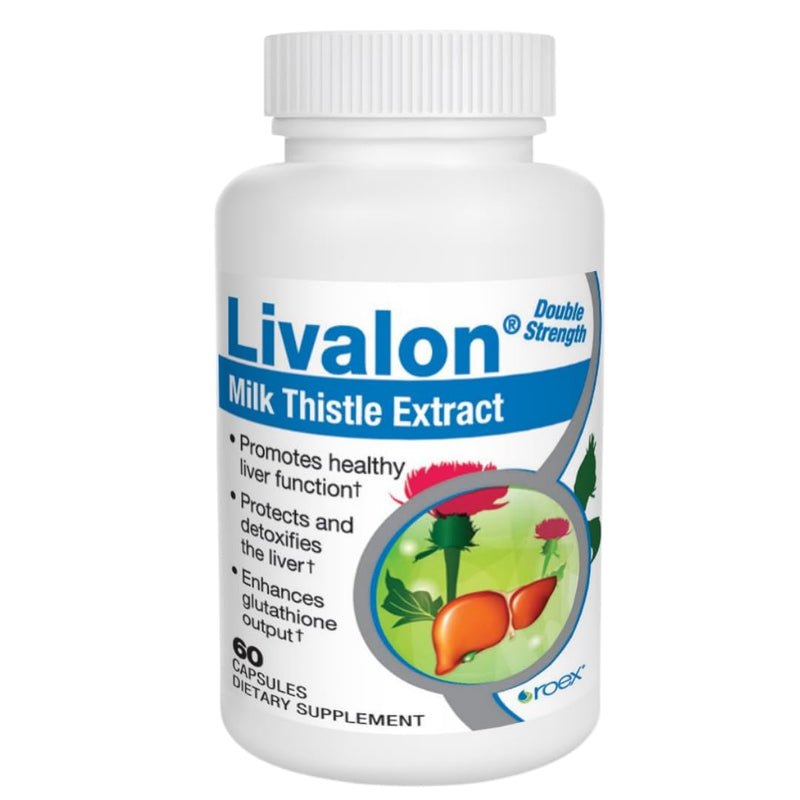 Roex Vitamins | Livalon | Milk Thistle Extract | 80% Silymarin | Natural Liver Detox | Vegetable Capsules | 60 Count