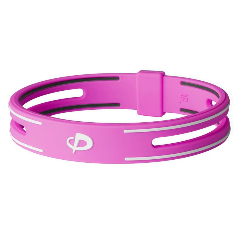 Phiten S-PRO Titanium Bracelet - Waterproof Sport Silicone Bracelet 6.75 inch Pink