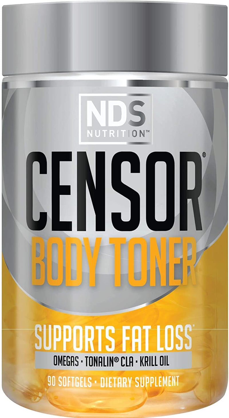 Censor NDS Nutrition Fat Loss and Body Toner with CLA, Fish Oil, Safflower and Omega 3-6-9 Blend - Dietary Supplement for Improved Energy and Health (90 Softgels) 90 Count - BeesActive Australia