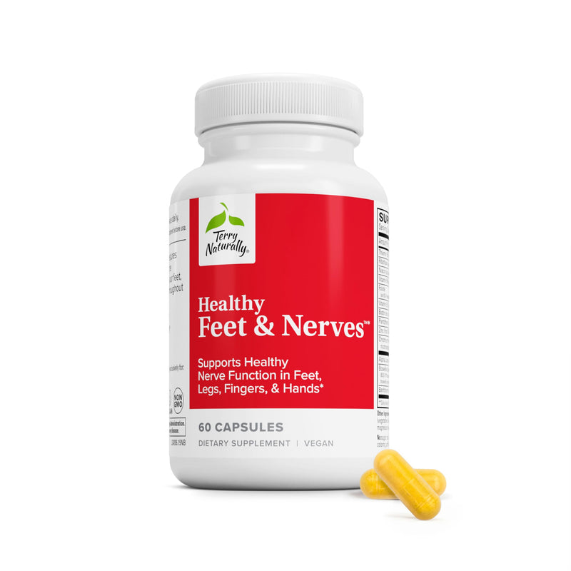 Terry Naturally Healthy Feet and Nerves - Nerve Function - 60 Count | Boswellia. Nerve Function and Peripheral Circulation Support. 60 capsules. 60 Count (Pack of 1)