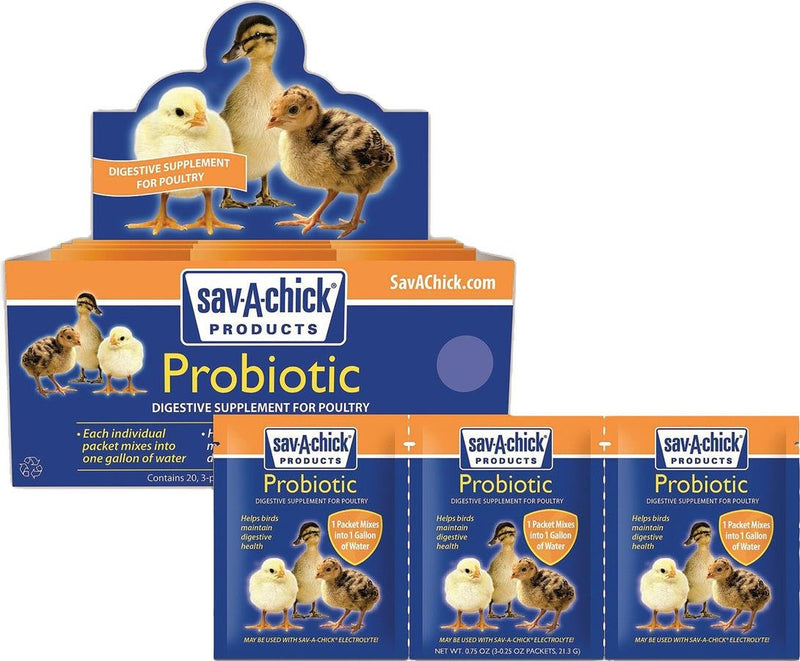 Sav-A-Chick Probiotic 3 packets .17oz - PawsPlanet Australia
