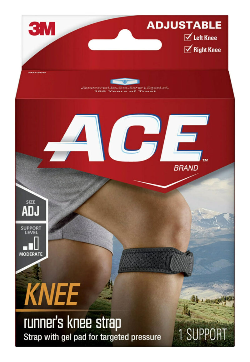 ACE Brand Knee Strap, Adjustable, Black, 1/Pack 1 Count (Pack of 1) - BeesActive Australia