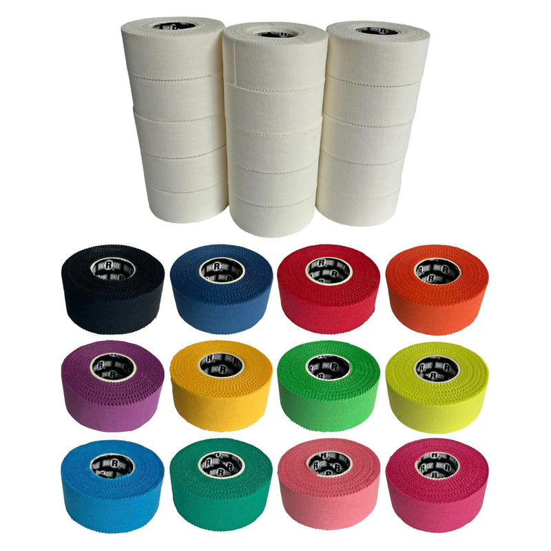Ringside 1" Athletic Trainers Tape, Adhesive Cotton Kinesiology Tape for Combat Sports, for Men and Women, 1" x 30', White, 15 Rolls - BeesActive Australia