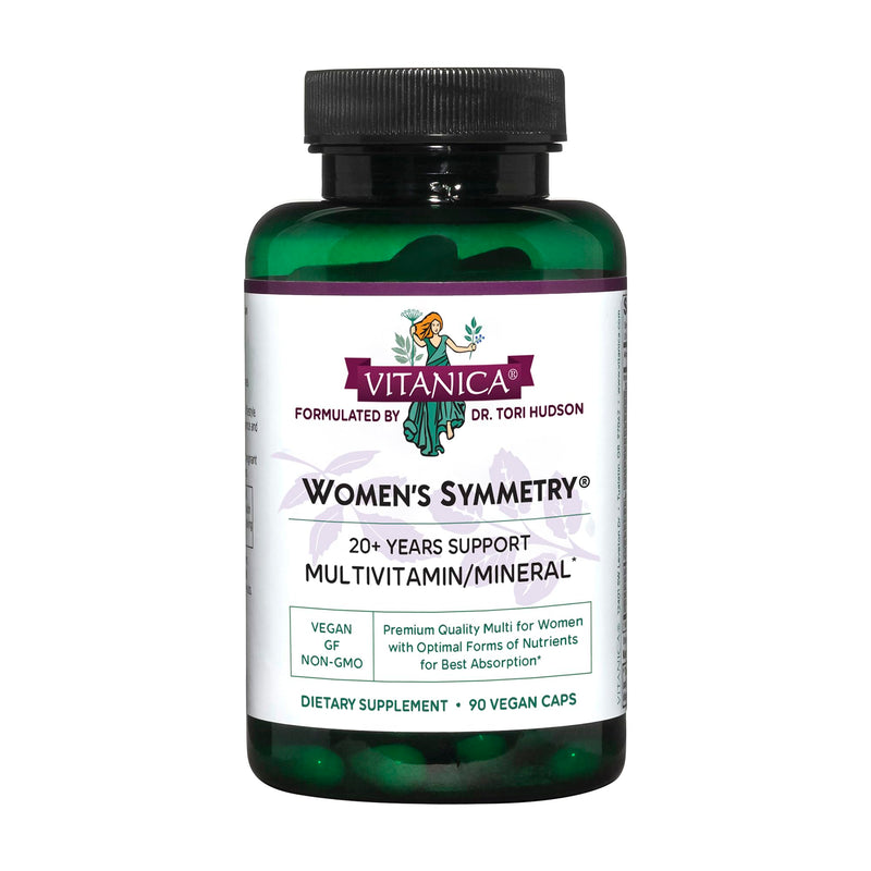 Vitanica Women's Symmetry, High Potency Multivitamin and Mineral, Vegan, 90 Capsules 90 Count (Pack of 1)