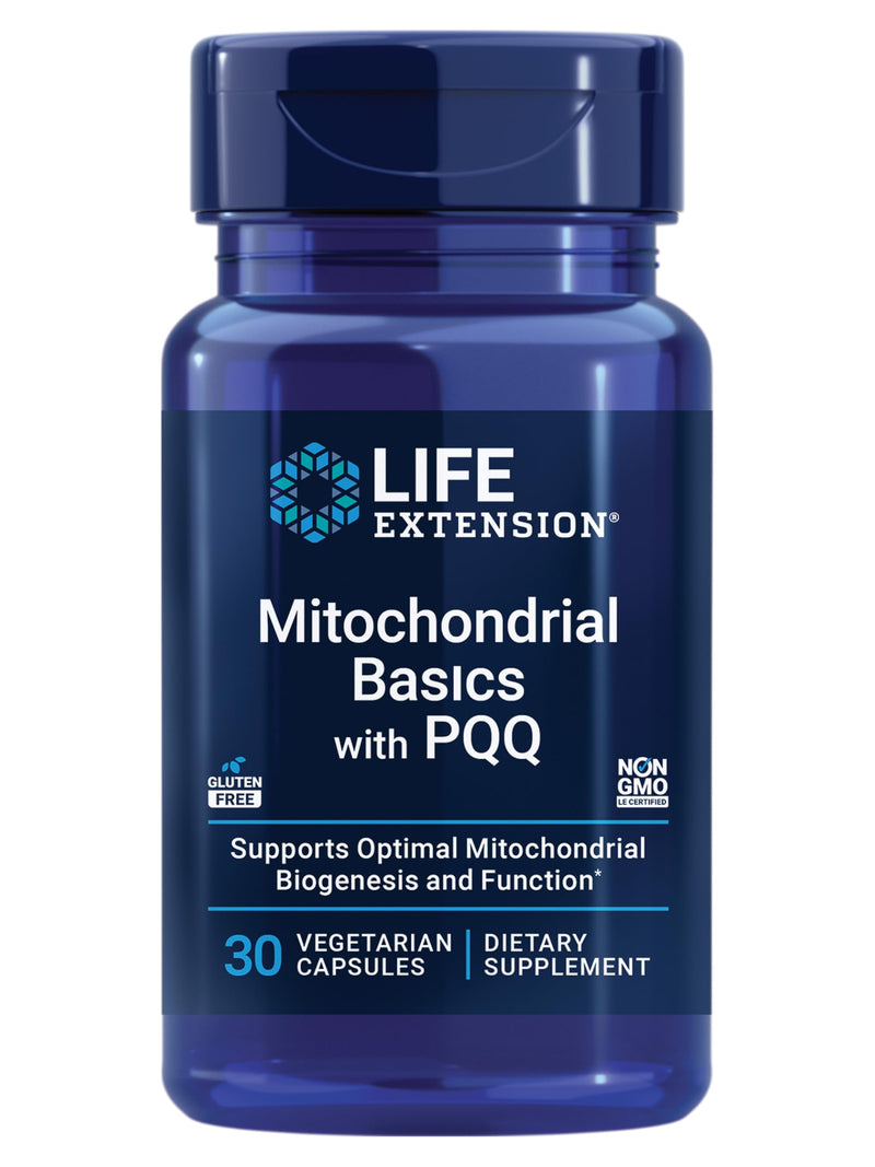 Life Extension Mitochondrial Basics with PQQ, L-Taurine, R-lipoic Acid, foundational Supplement for Cellular Energy Production, Brain and Heart Health, Gluten-Free, Non-GMO, Vegetarian, 30 Capsules | Foundational Supplement with L-Taurine & R-Lipoic Ac...