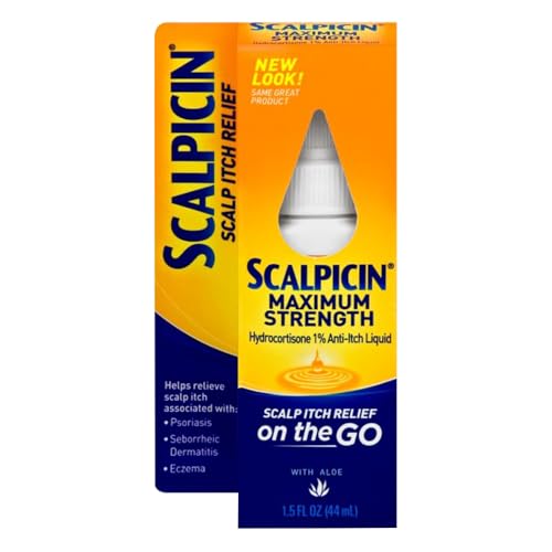 Scalpicin Maximum Strength Scalp Treatment Liquid for Itchy Scalp, Seborrheic Dermatitis & Psoriasis Scalp Treatment, Fragrance-Free, 1.5 fl oz 1.5 Ounce (Pack of 1)
