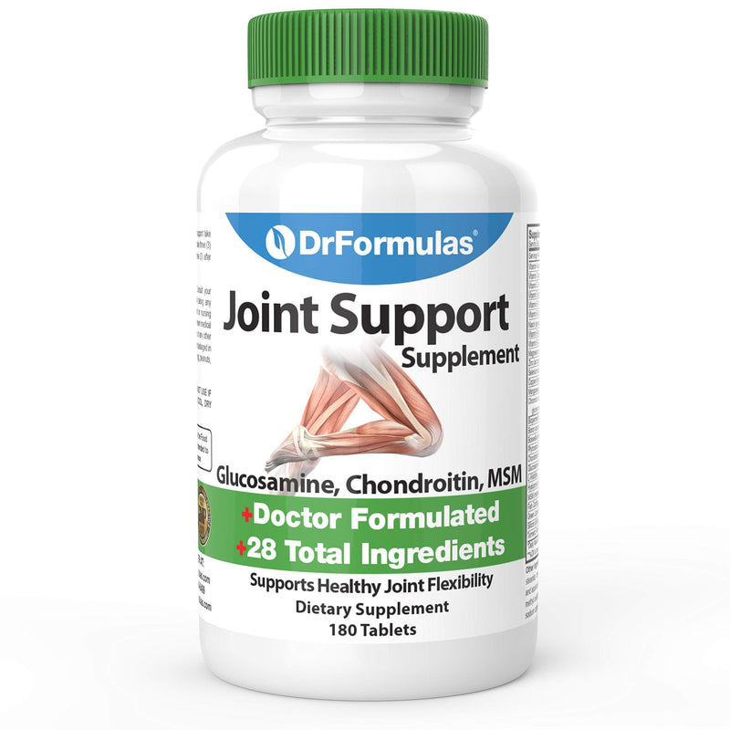 DrFormulas Joint Support Supplements for Men & Women | Glucosamine Chondroitin Msm, (Mendamine) 60 Day Supply Unflavored 180 Count (Pack of 1)