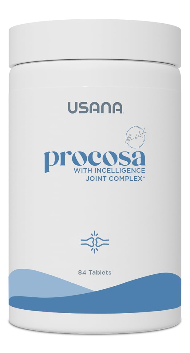 USANA - Procosa with InCelligence - 84 Tablets - 28-Day Supply | Includes Vegetarian Glucosamine HCl, Meriva Curcumin, Vitamin C and Plant-Based Blend With InCelligence For Daily Routine