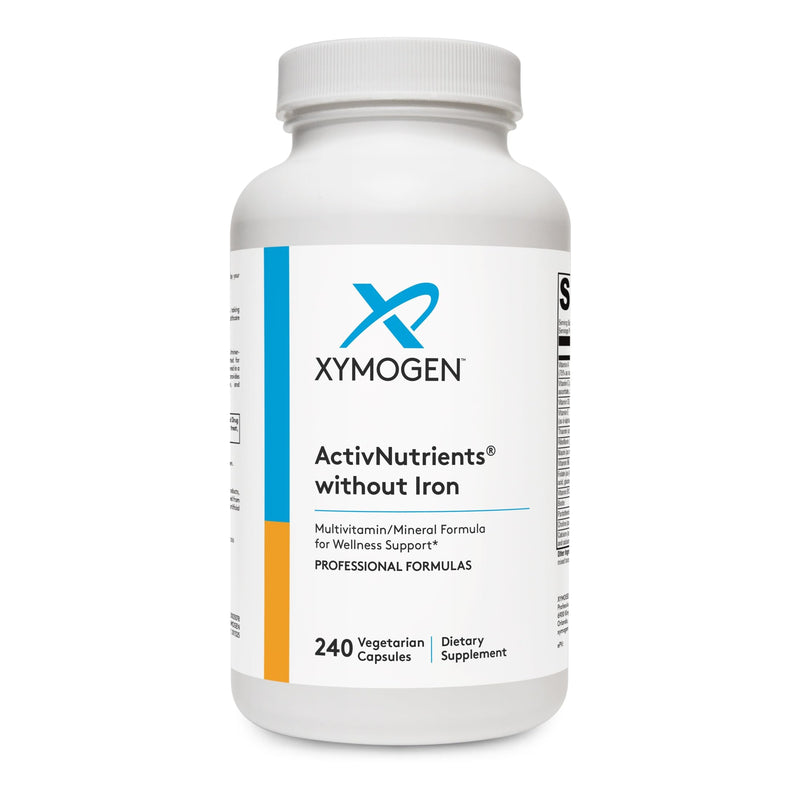 XYMOGEN ActivNutrients Without Iron, 240 Count | No Iron Multivitamin for Wellness Support, Energy Production, and Immune Support, Antioxidant Activity 240 Count (Pack of 1)