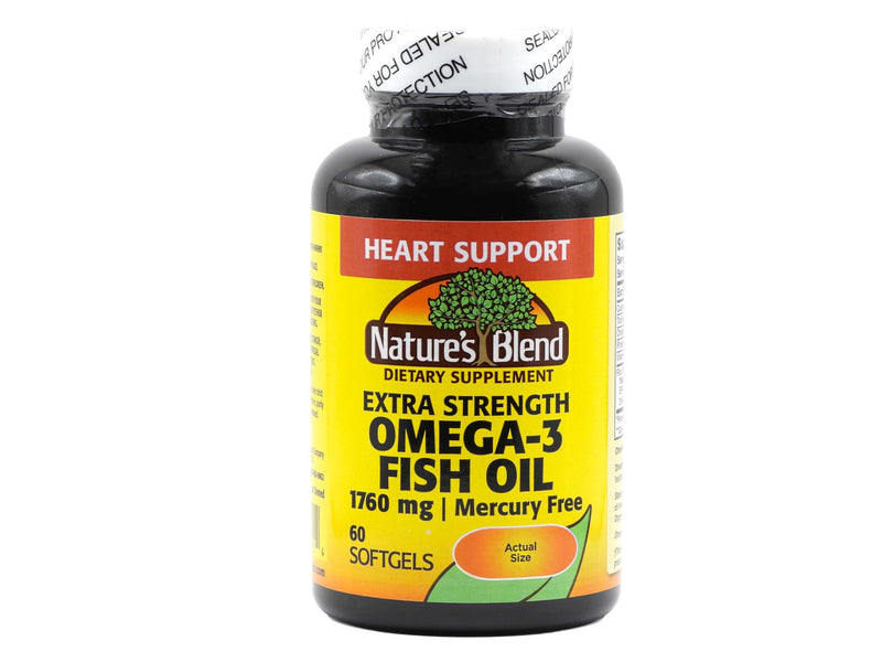 Nature's Blend Fish Oil 1760 mg Omega 3 Extra Strength - 60 Softgels