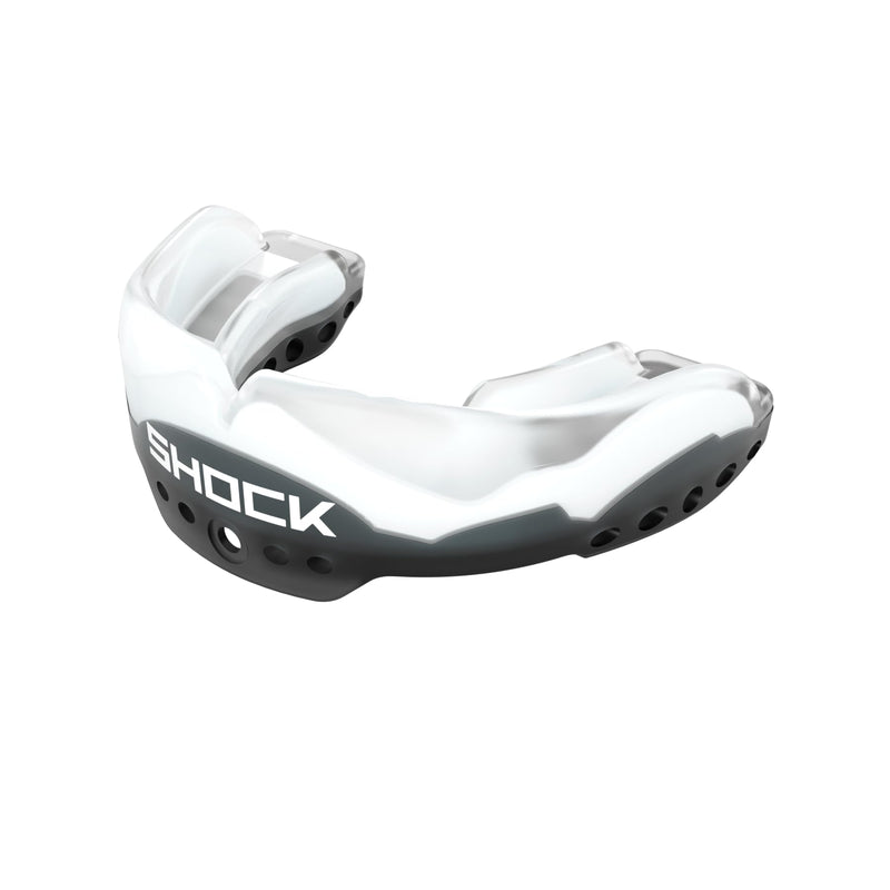 Shock Doctor Ultra 2 STC Mouth Guard w/Detachable Strap for Football Helmet, Custom Fit - Youth & Adult – Superior Protection and Low Profile Fit Black