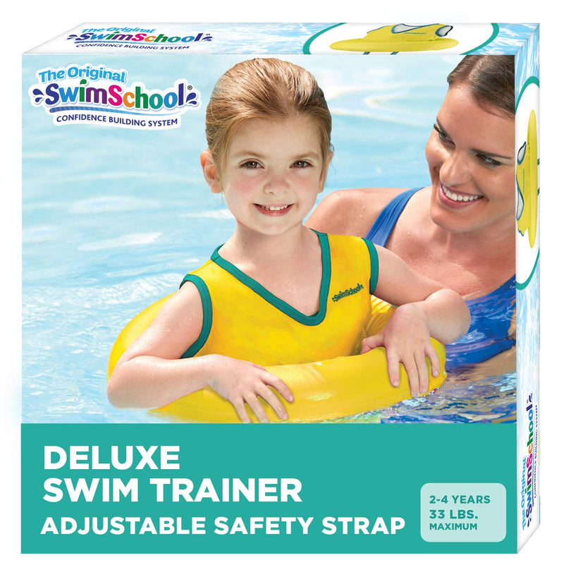 SwimSchool TOT Swim Trainer Vests for Toddlers Ages 2-4 – Boys/Girls – Multiple Colors/Styles – Learn to Swim Pool Floaties SwimSchool Deluxe Swim Trainer (Yellow)