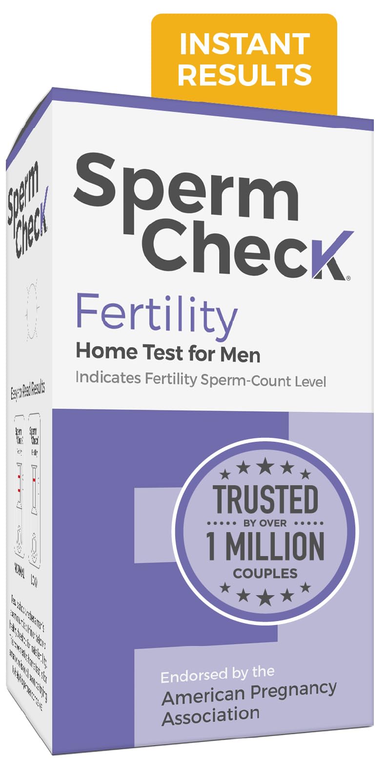 SpermCheck Fertility Sperm Count Test for Men, at Home Sperm Test, Easy to Read Results, Over 98% Accurate 1 Count (Pack of 1)