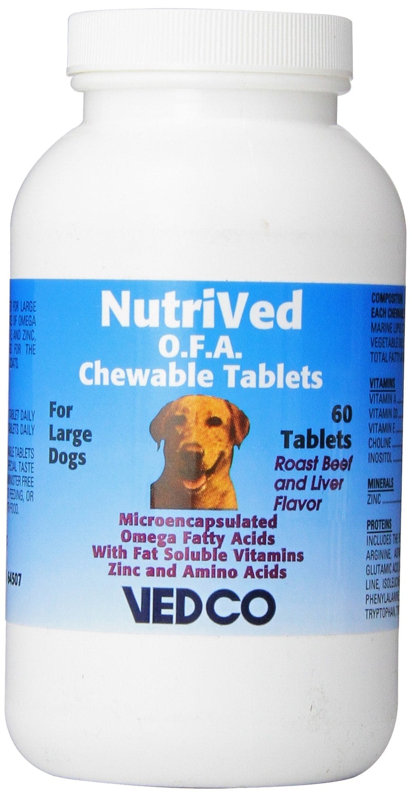 Vedco 60 Count Nutrived O.F.A. Chewable Tablets for Large Dogs - PawsPlanet Australia