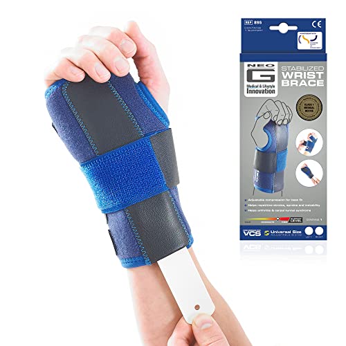 Neo-G Stabilized Carpal Tunnel Wrist Brace - Tendonitis Wrist Brace - For Arthritis, Tendonitis, Joint Pain, Sprains - Adjustable Compression - Left Hand - Class 1 Medical Device